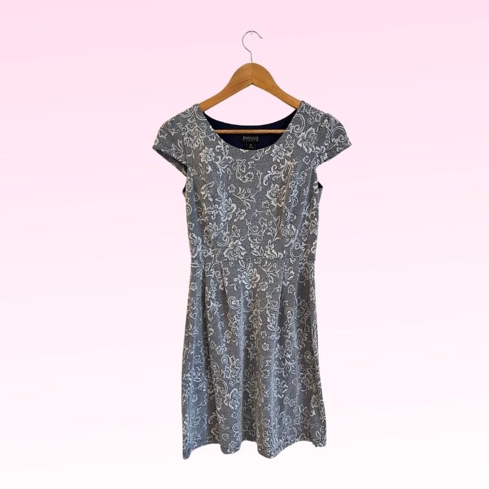 Enfocus Studio Women's Grey and Navy Dress
